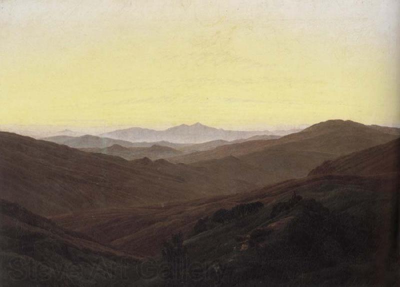 Caspar David Friedrich The Riesengebirge Mountains Spain oil painting art